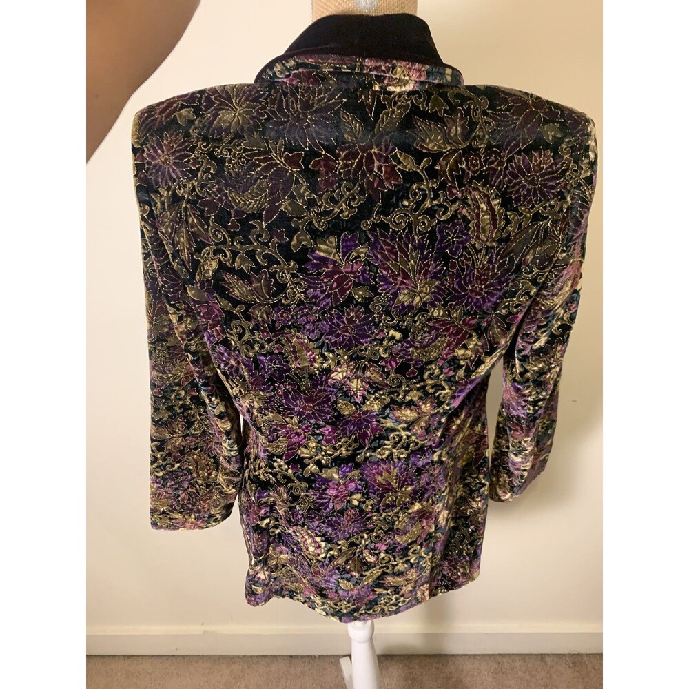 VtG Nah Nah Blazer Whimsigoth Jacket Velvet Size 12 Vamp Witch Dark Romance - Picture 8 of 15